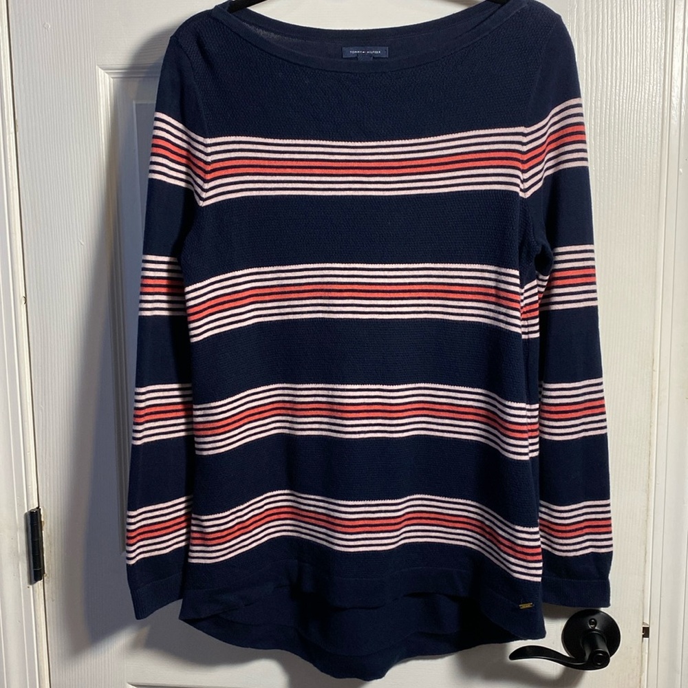 Tommy Hilfiger Women’s Striped Tunic Sweater Medium
